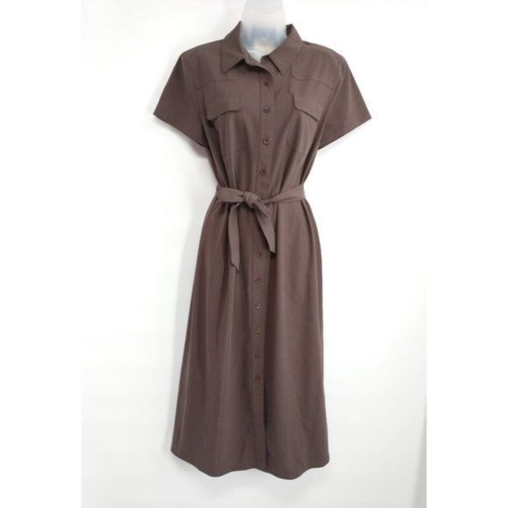 Vintage Talbots Size 10 Women Shirt Dress With Breast Pocket